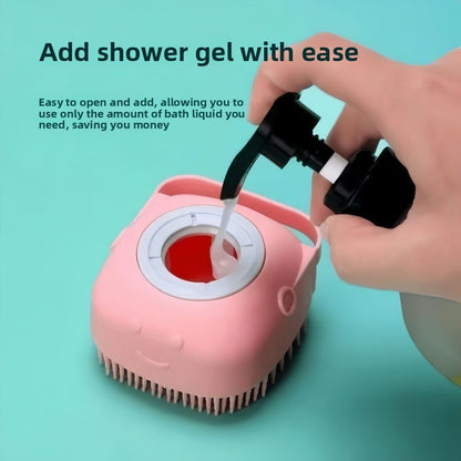 Refillable Silicone Pet Bath Brush