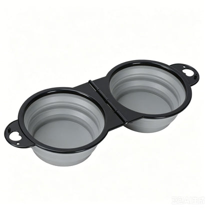 2-in-1 Folding Food and Water Bowl Travel Size for All Pets