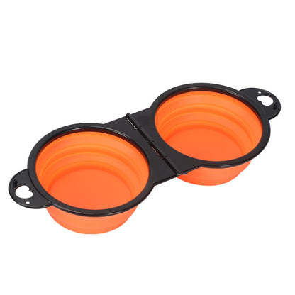 2-in-1 Folding Food and Water Bowl Travel Size for All Pets