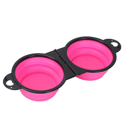 2-in-1 Folding Food and Water Bowl Travel Size for All Pets