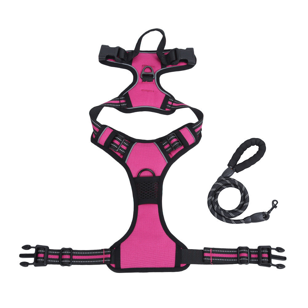 Reflective Adjustable Dog Harness with Leash