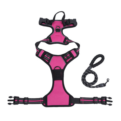 Reflective Adjustable Dog Harness with Leash