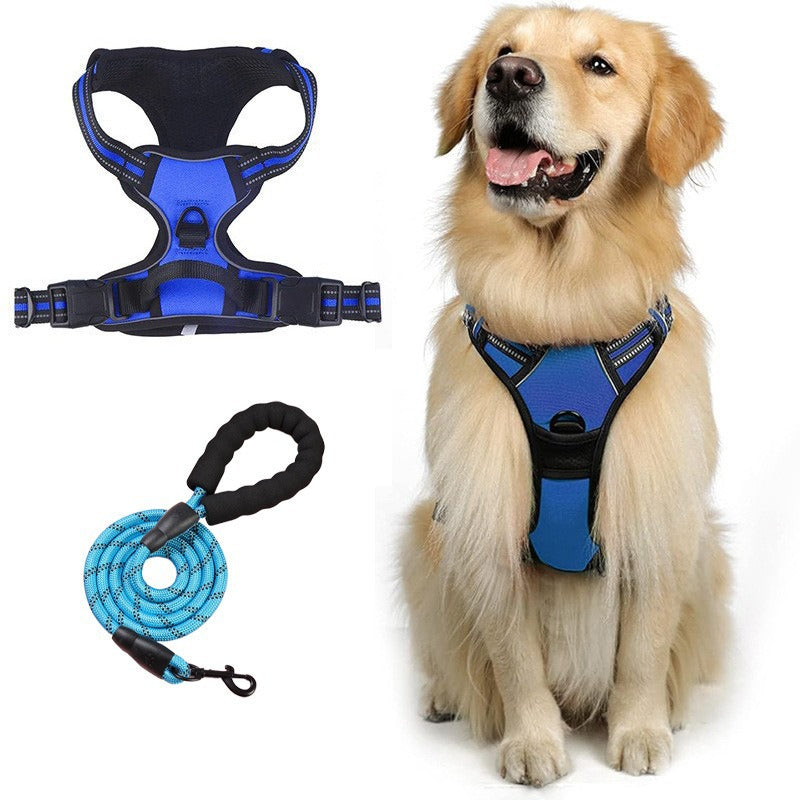 Reflective Adjustable Dog Harness with Leash