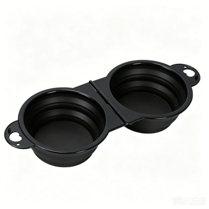 2-in-1 Folding Food and Water Bowl Travel Size for All Pets