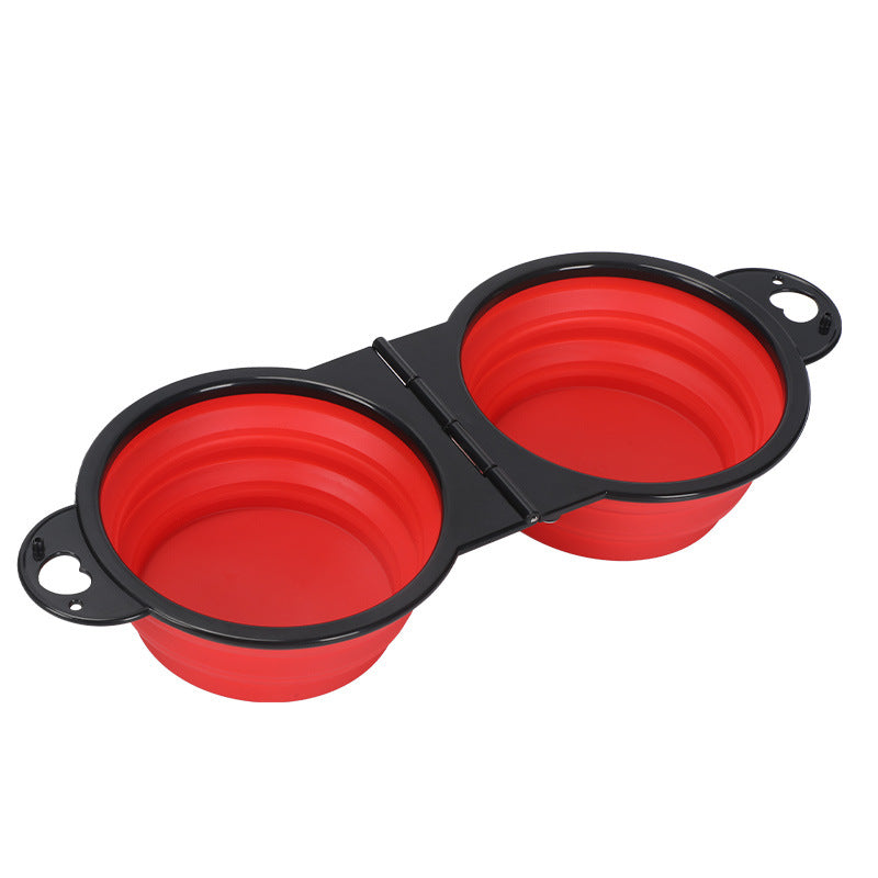 2-in-1 Folding Food and Water Bowl Travel Size for All Pets
